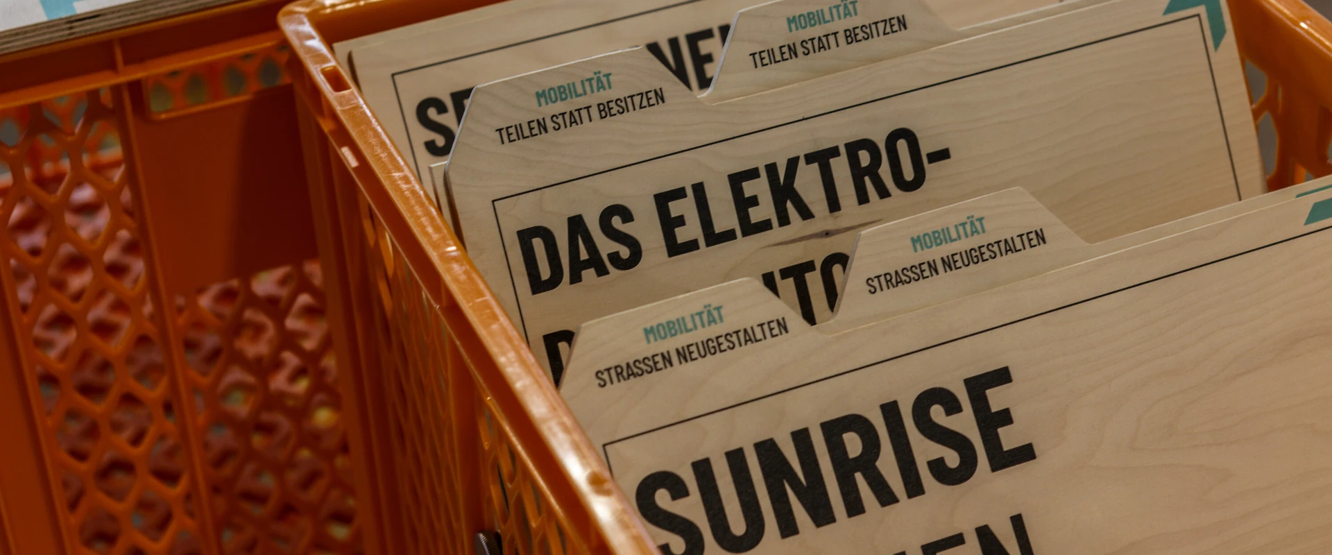 Infotafeln &uuml;ber Best Practice Beispielen in der nachhaltigen Stadtentwicklung.